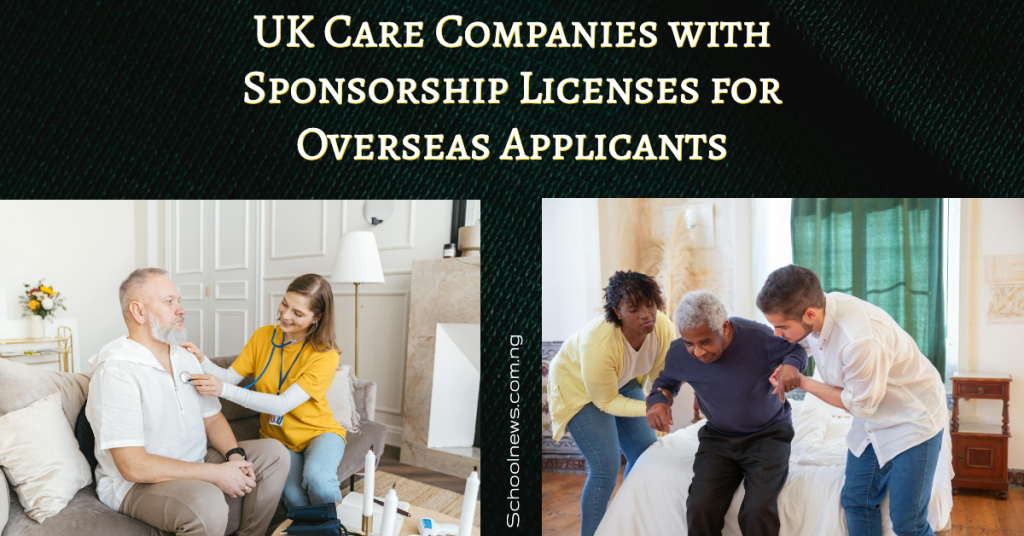 UK Care Companies with Sponsorship Licenses