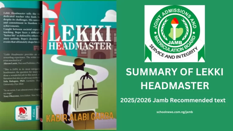 The Lekki Headmaster Summary